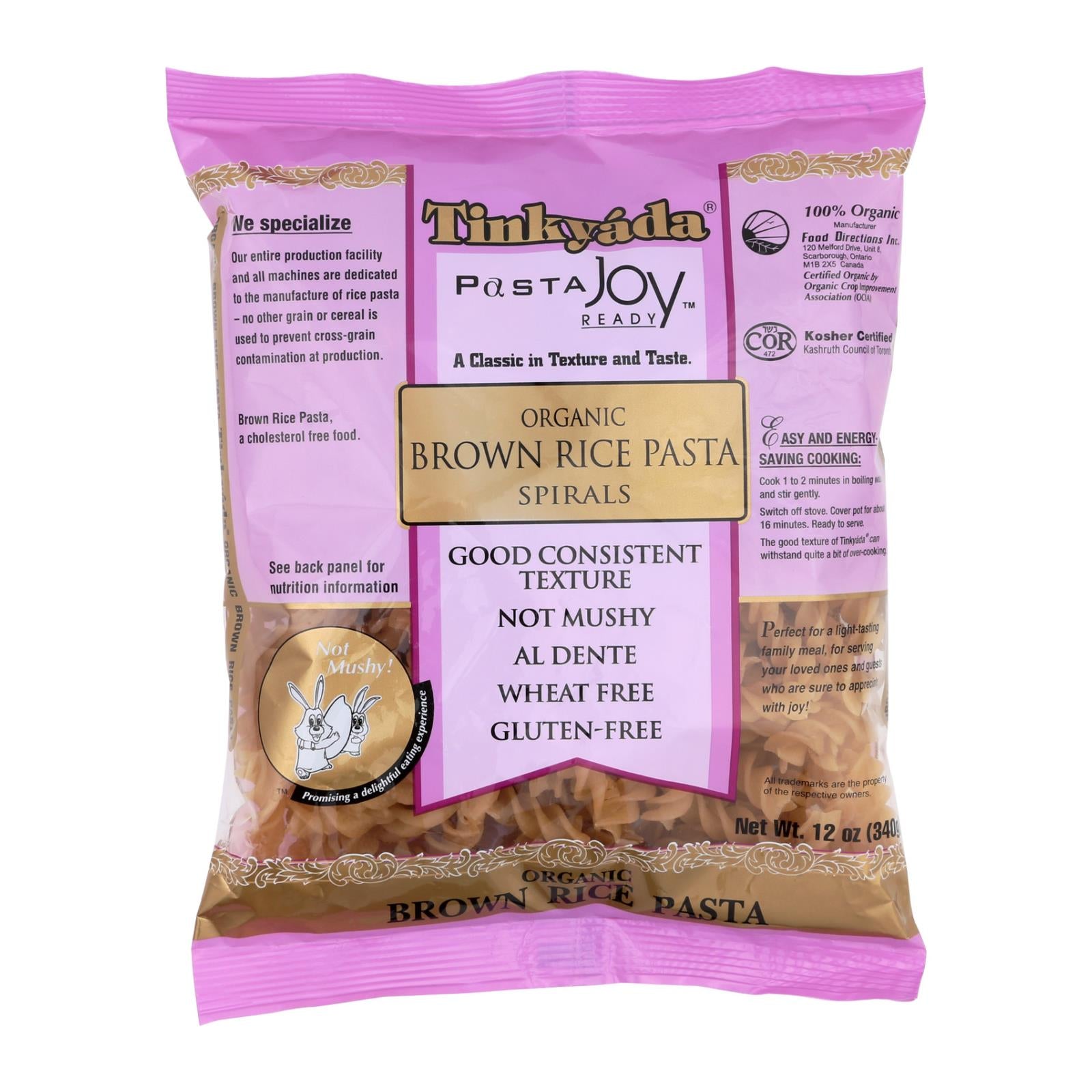 Tinkyada Brown Rice Pasta - Spiral - Case Of 12 - 12 Oz - GreatEagleInc