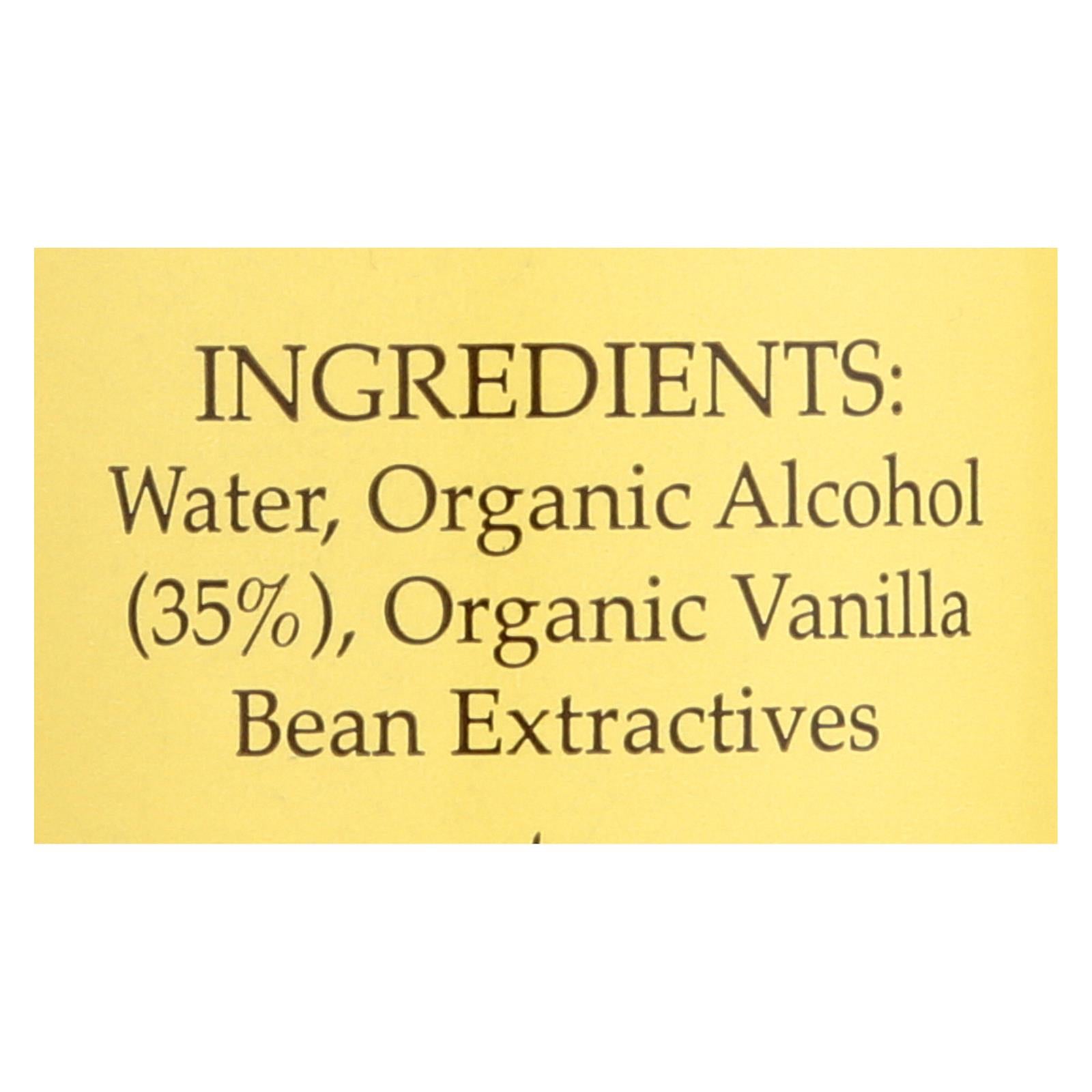 Flavorganics Extract - Organic - Vanilla - 2 Oz - Case Of 12 - GreatEagleInc