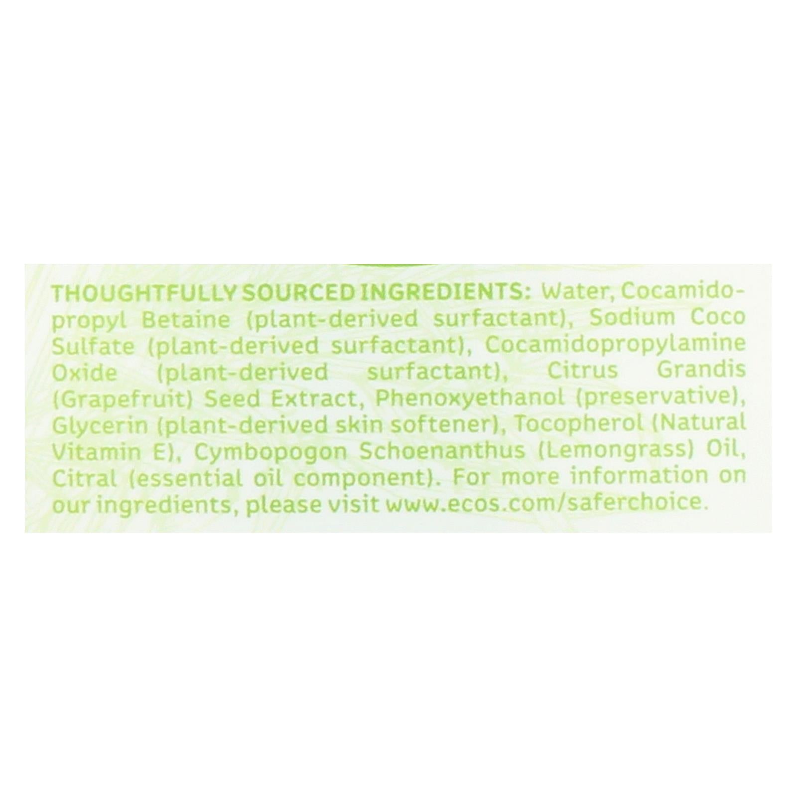 Earth Friendly Hand Soap - Lemongrass - Case Of 6 - 17 Fl Oz. - GreatEagleInc