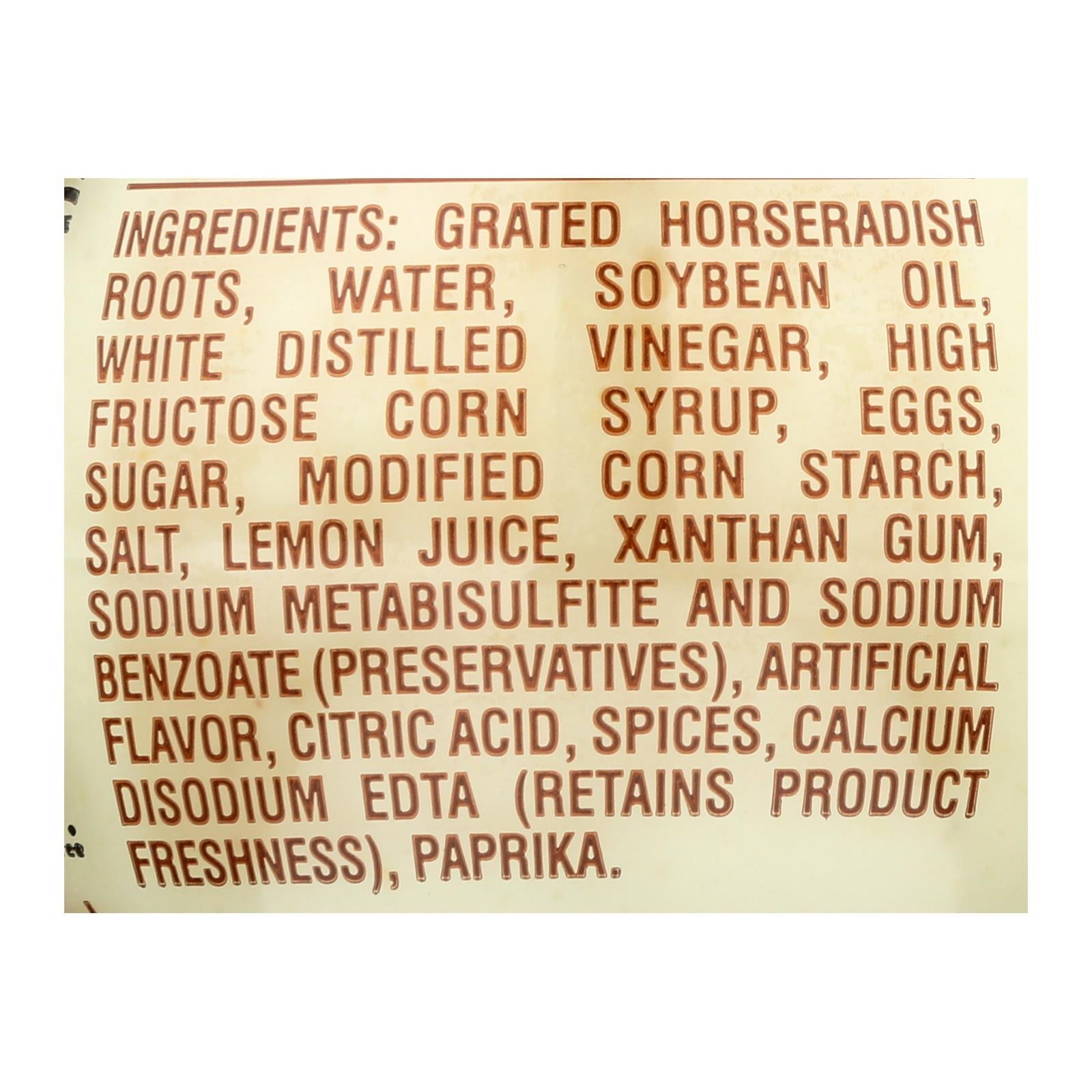 Inglehoffer - Cream Style Horseradish - Case Of 12 - 3.75 Oz. - GreatEagleInc