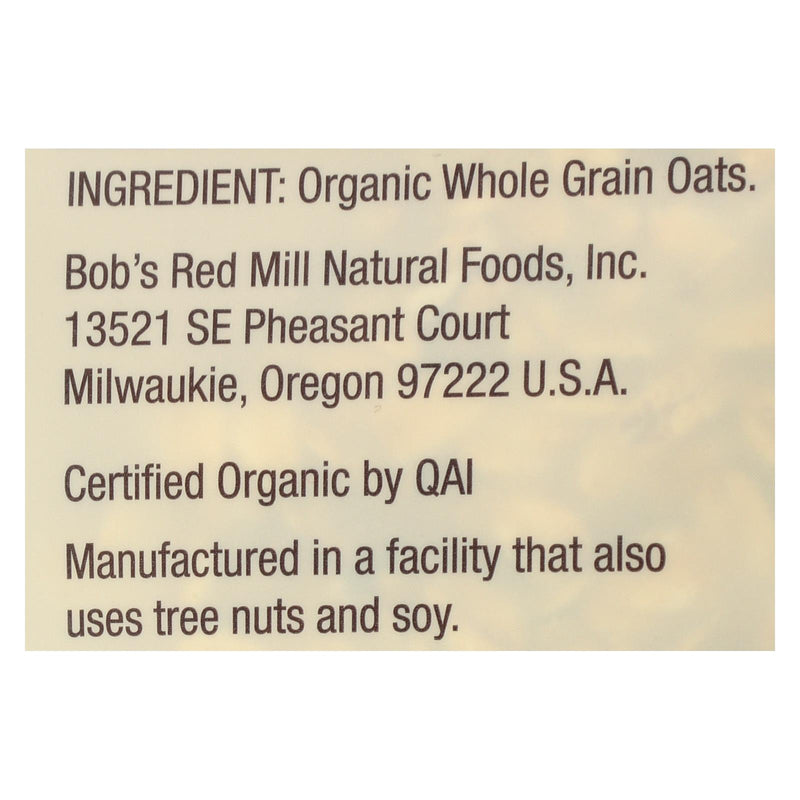 Bob's Red Mill - Organic Thick Rolled Oats - Gluten Free - Case Of 4-32 Oz - GreatEagleInc