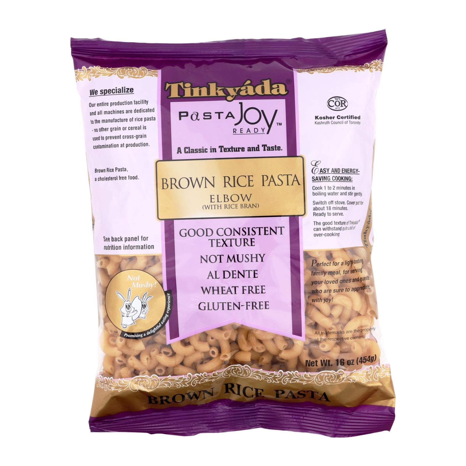 Tinkyada Brown Rice Elbows - Case Of 12 - 16 Oz - GreatEagleInc