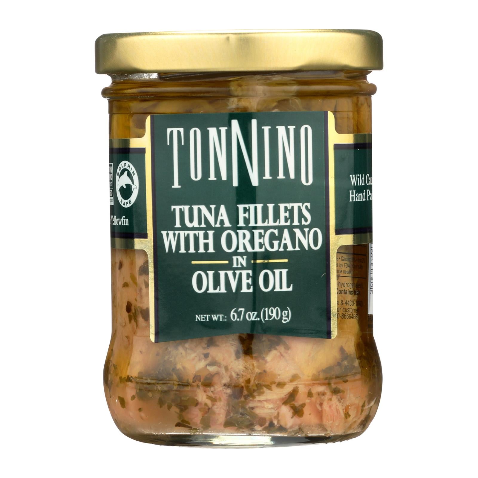 Tonnino Tuna Fillets - Oregano Olive Oil - Case Of 6 - 6.7 Oz. - GreatEagleInc