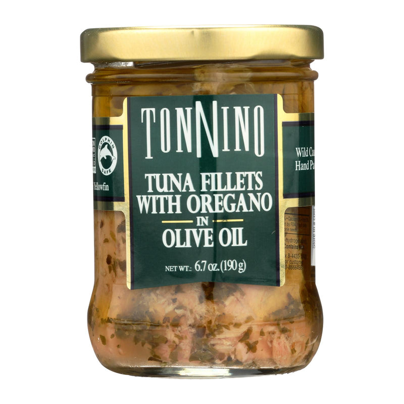 Tonnino Tuna Fillets - Oregano Olive Oil - Case Of 6 - 6.7 Oz. - GreatEagleInc
