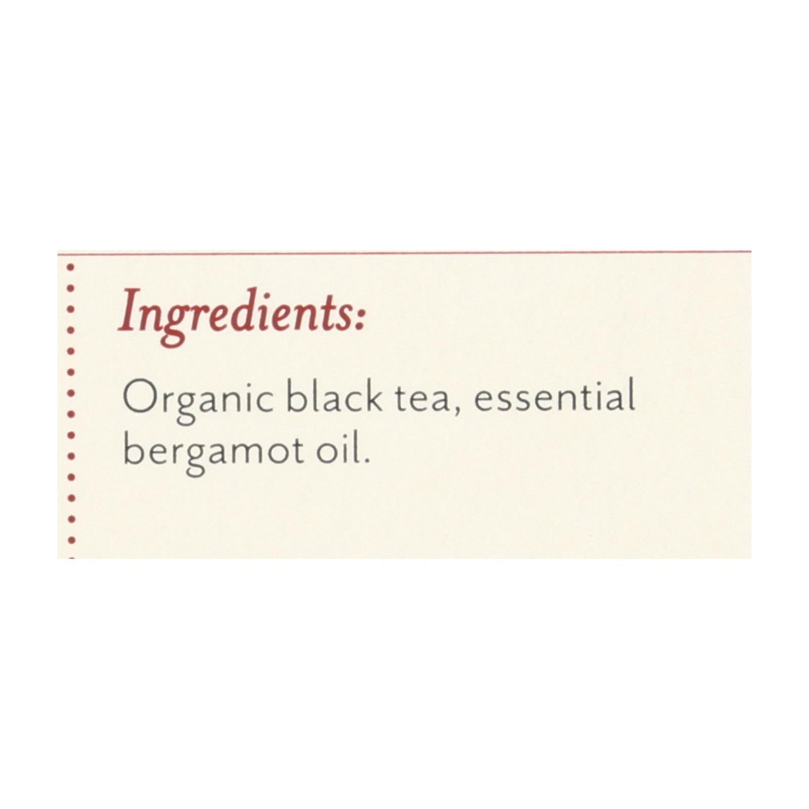 Rishi Organic Tea - Earl Grey - Case Of 6 - 15 Bags - GreatEagleInc