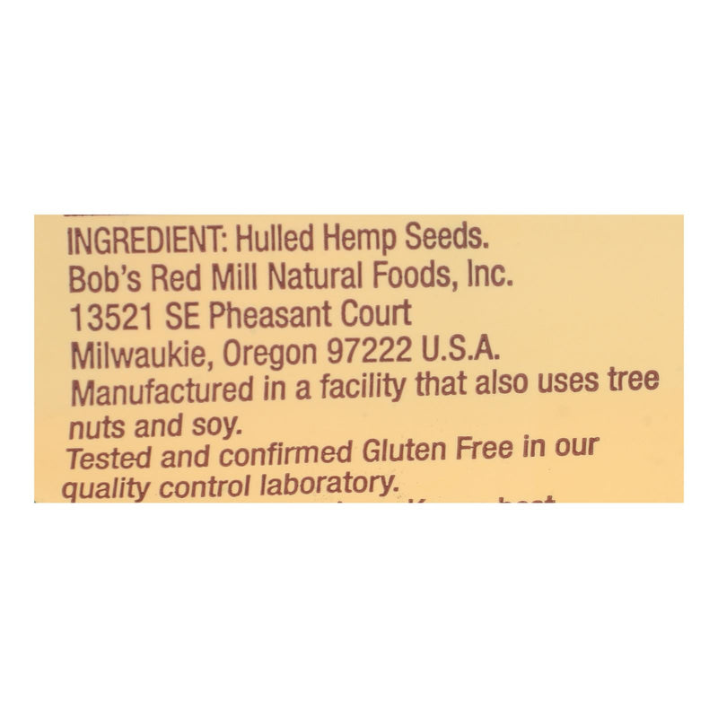 Bob's Red Mill - Seeds Hemp Hulled - Case Of 5-8 Oz - GreatEagleInc