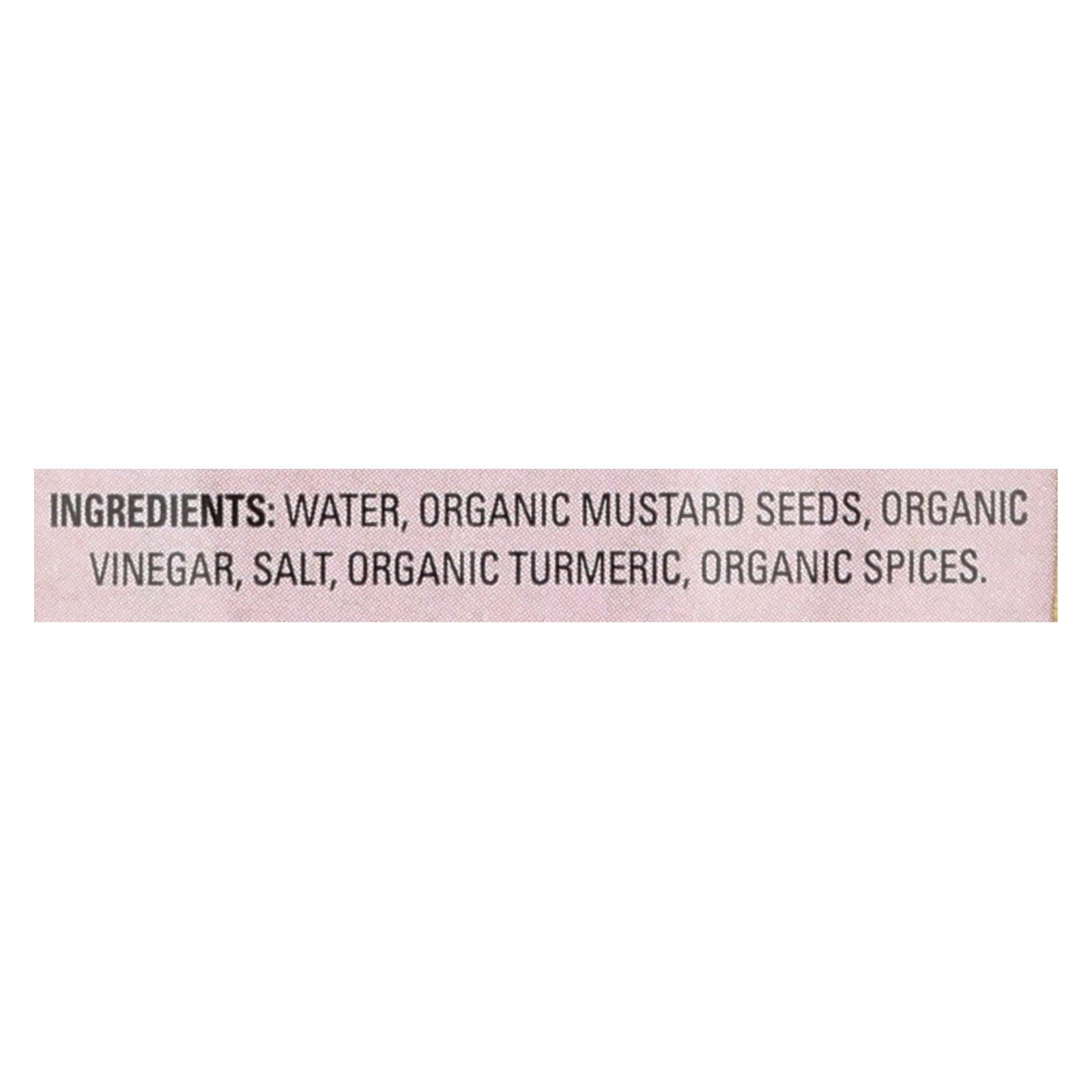 Organic Ville Stone Ground Organic - Mustard - Case Of 12 - 12 Oz. - GreatEagleInc