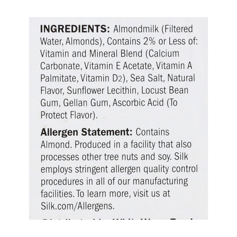 Silk Pure Almond Milk - Unsweetened Vanilla - Case Of 6 - 32 Fl Oz. - GreatEagleInc