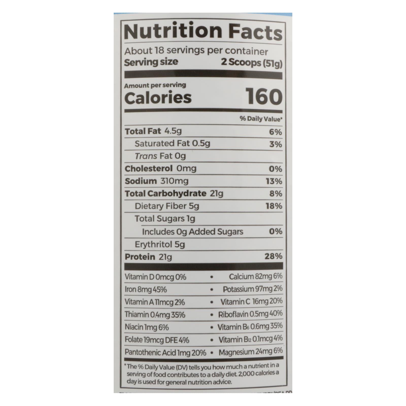 Orgain - Protein Powder Plnt Vanilla - 1 Each - 2.02 Lb - Home & Garden