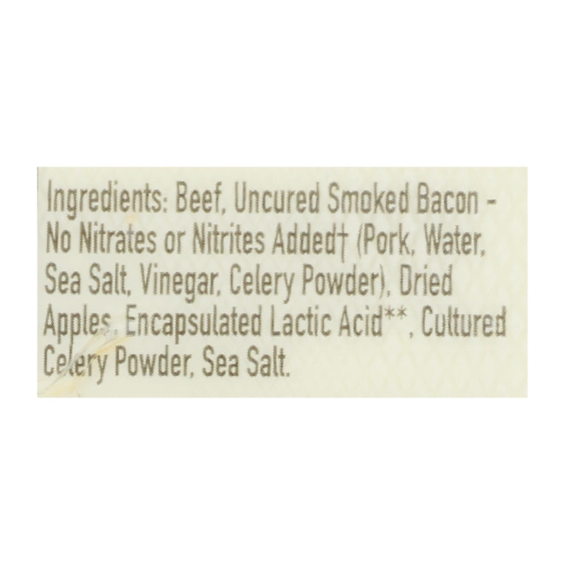 Epic - Bar Beef Apple Uncured Bacon - Case Of 12-1.3 Oz - GreatEagleInc