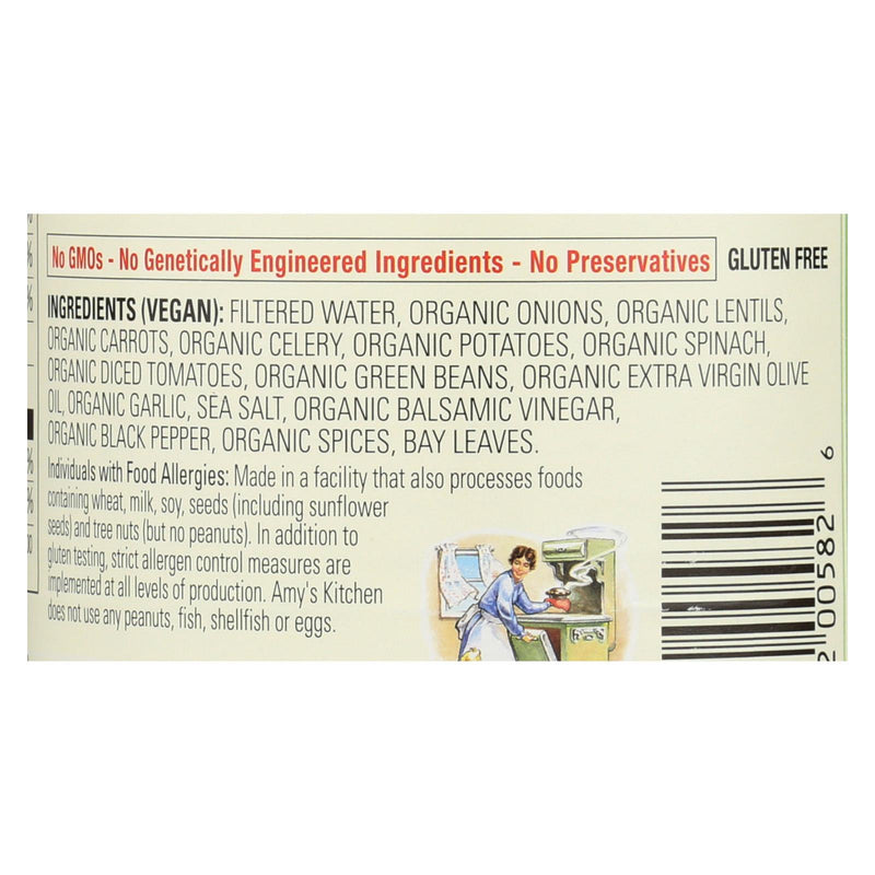 Amy's - Organic Lentil Vegetable Soup - Low Sodium - Case Of 12 - 14.5 Oz - Eco-Friendly Home & Grocery