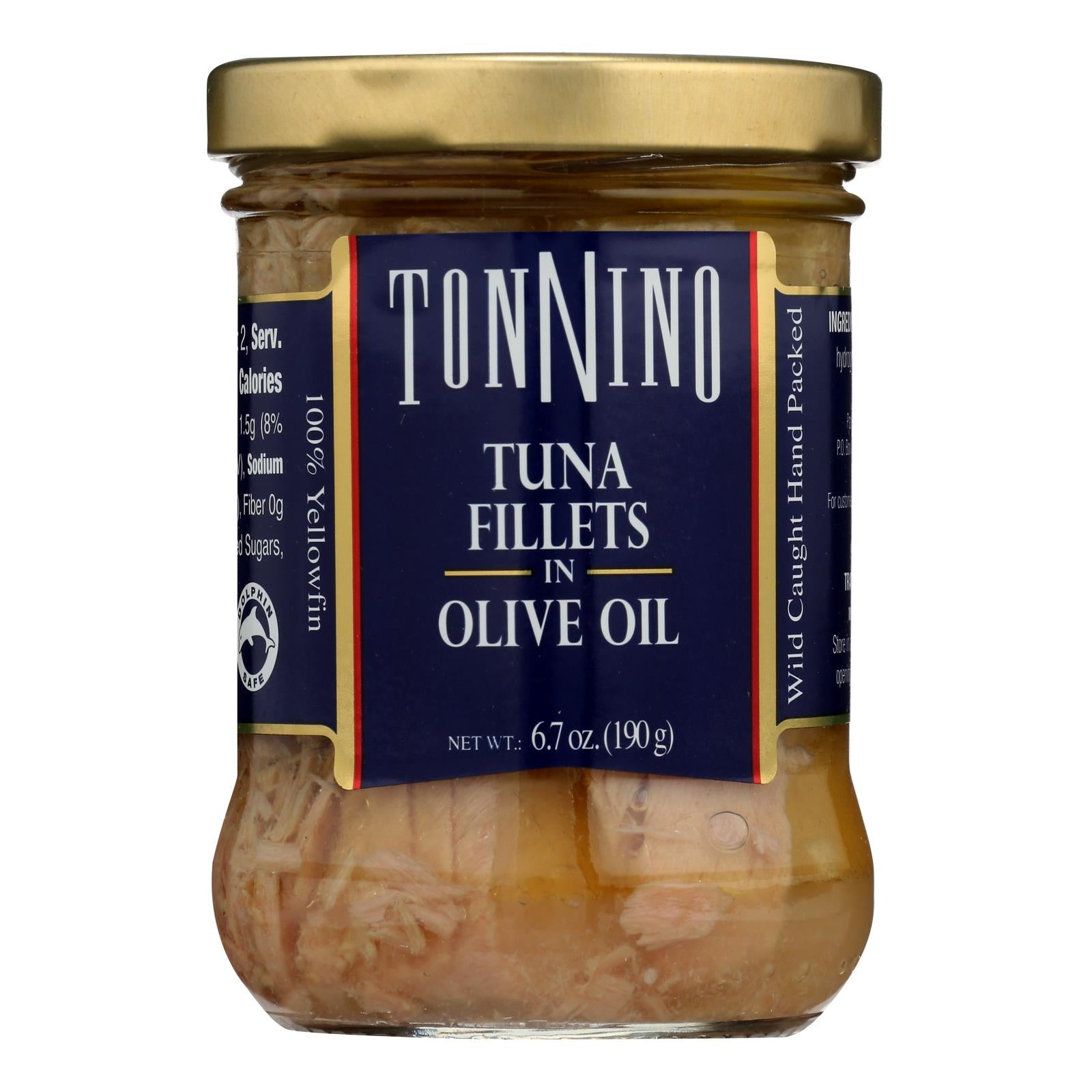 Tonnino Tuna Fillets - Olive Oil - Case Of 6 - 6.7 Oz. - GreatEagleInc