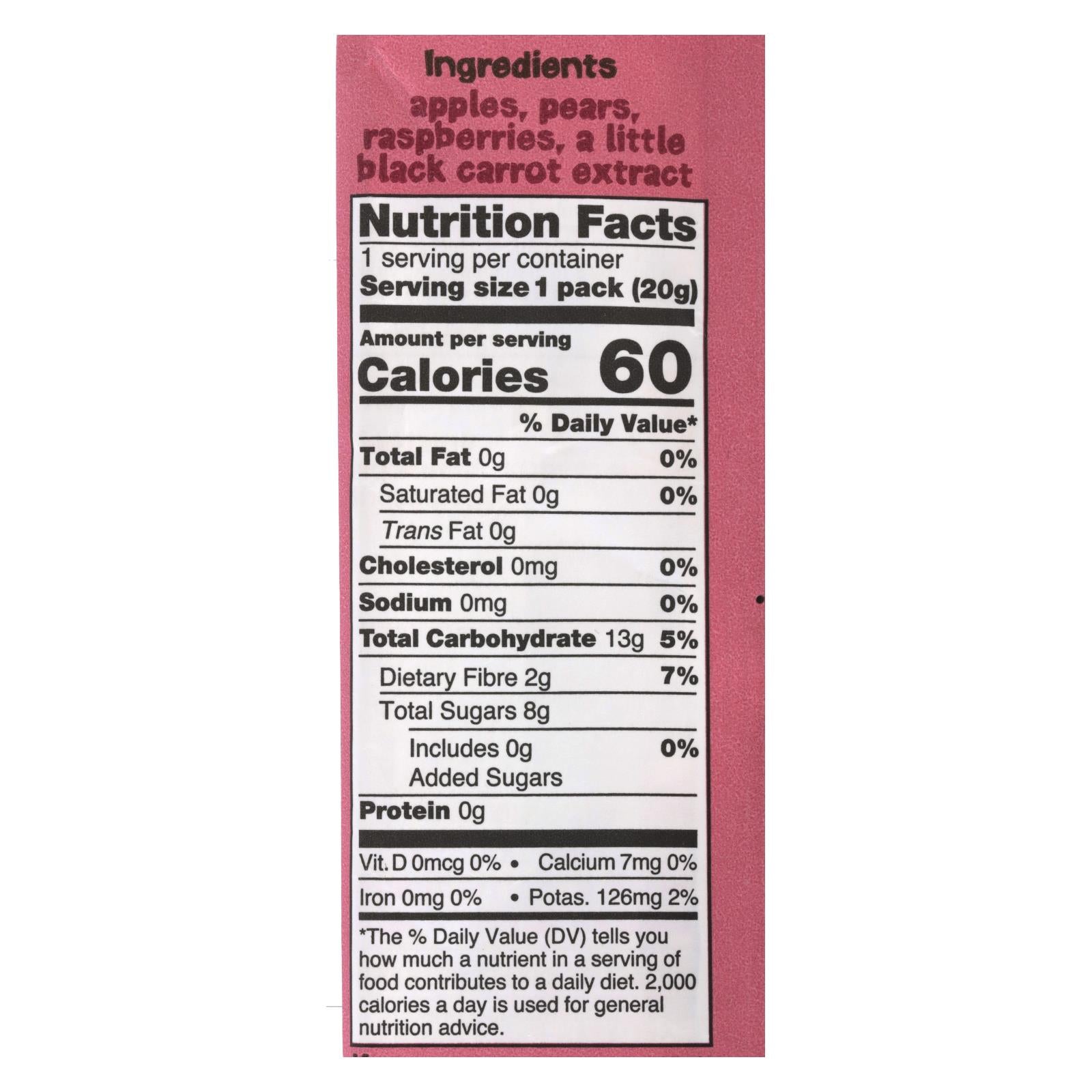 Bear Real Fruit Yoyo Snack - Raspberry - Case Of 6 - 3.5 Oz. - GreatEagleInc