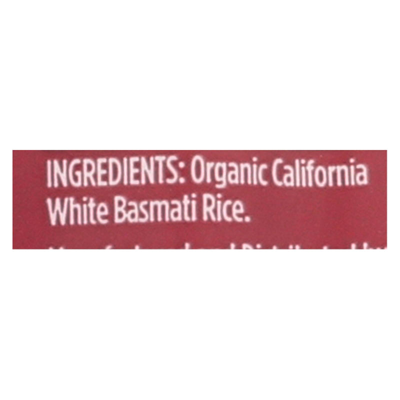 Lundberg Family Farms Organic White Basmati Rice  - Case Of 6 - 4 Lb - GreatEagleInc