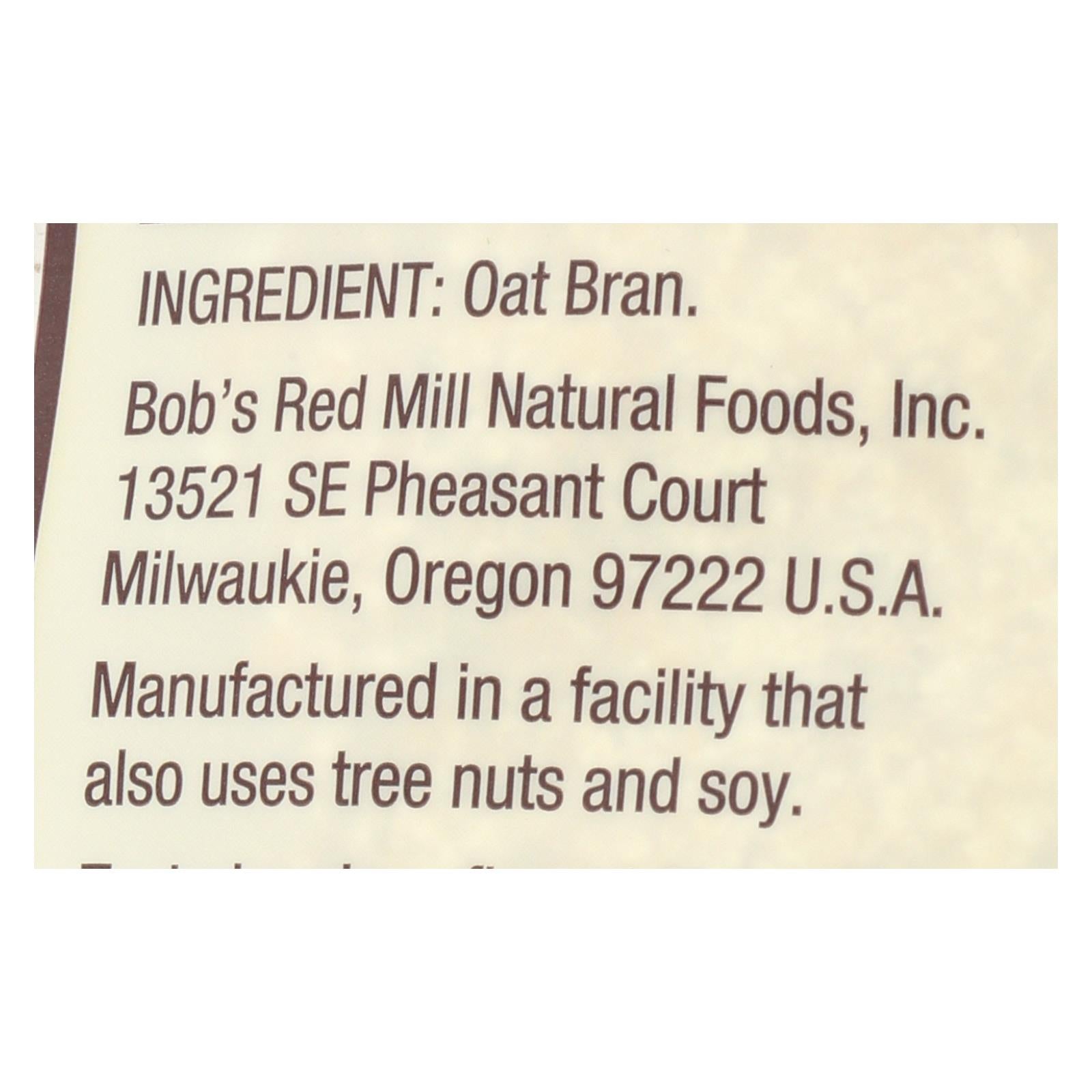 Bob's Red Mill - Oat Bran - Gluten Free - Case Of 4-16 Oz. - GreatEagleInc