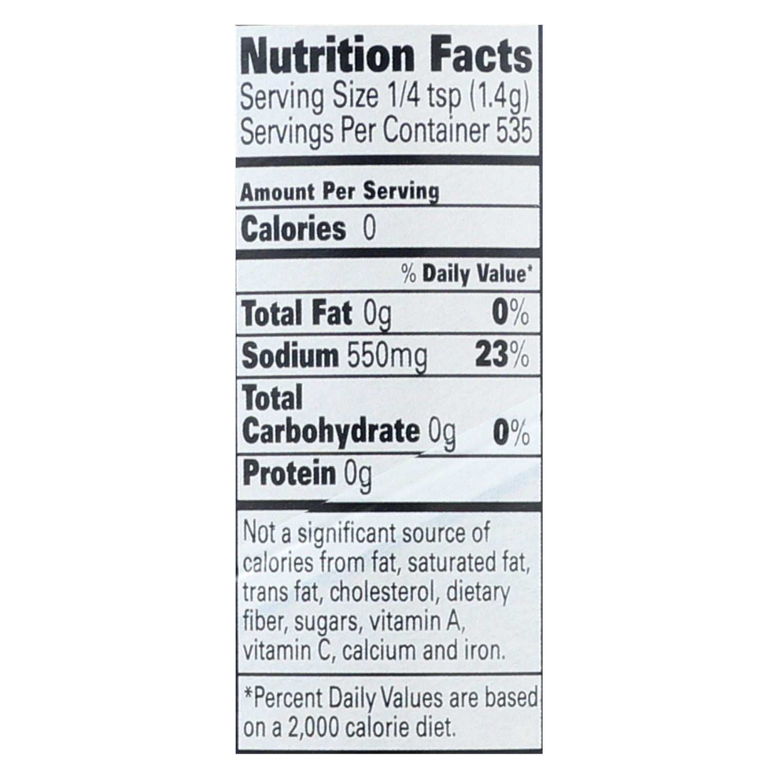 La Baleine Sea Salt Sea Salt - Fine - 26.5 Oz - Case Of 12 - GreatEagleInc