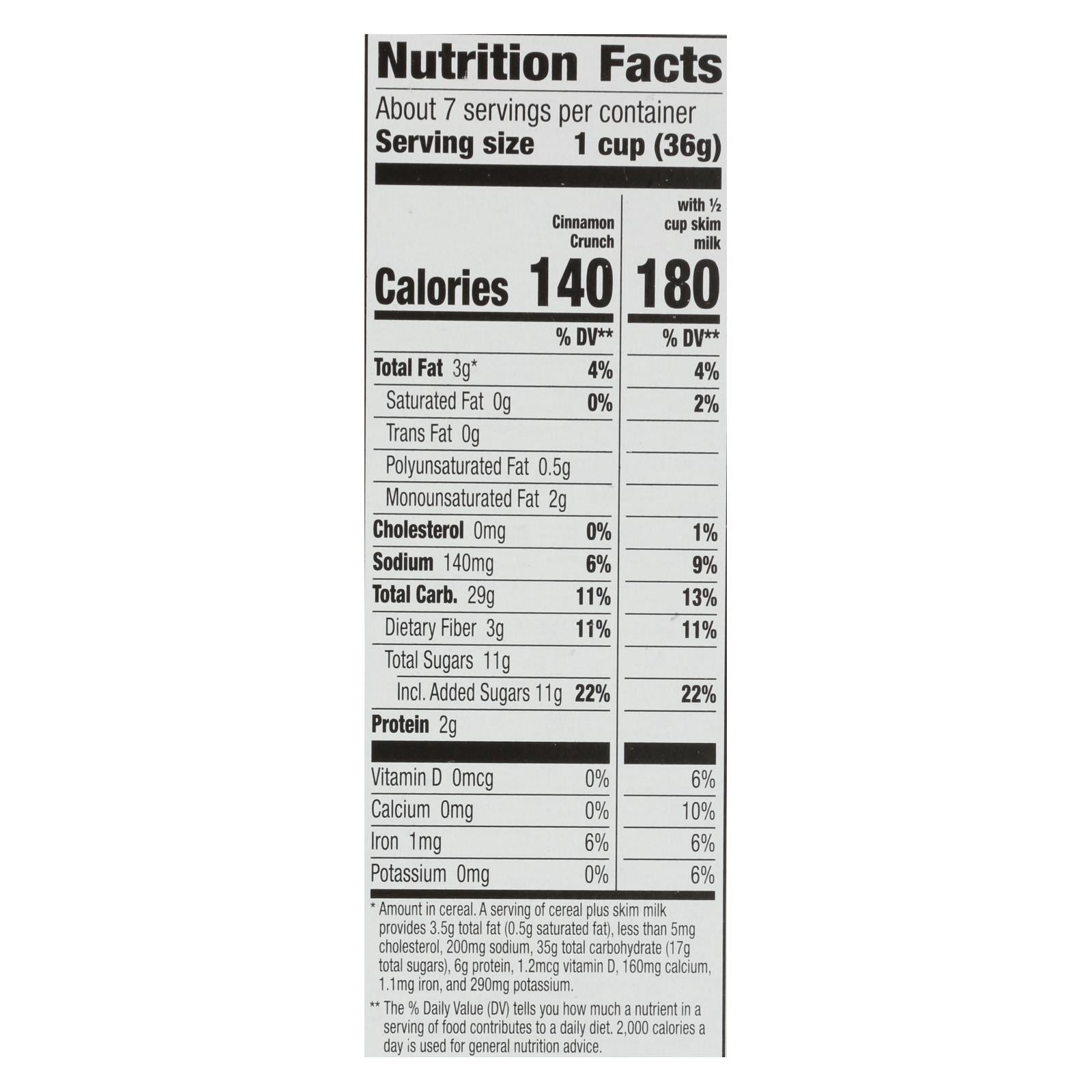 Cascadian Farm Organic Cereal - Cinnamon Crunch - Case Of 10 - 9.2 Oz - GreatEagleInc