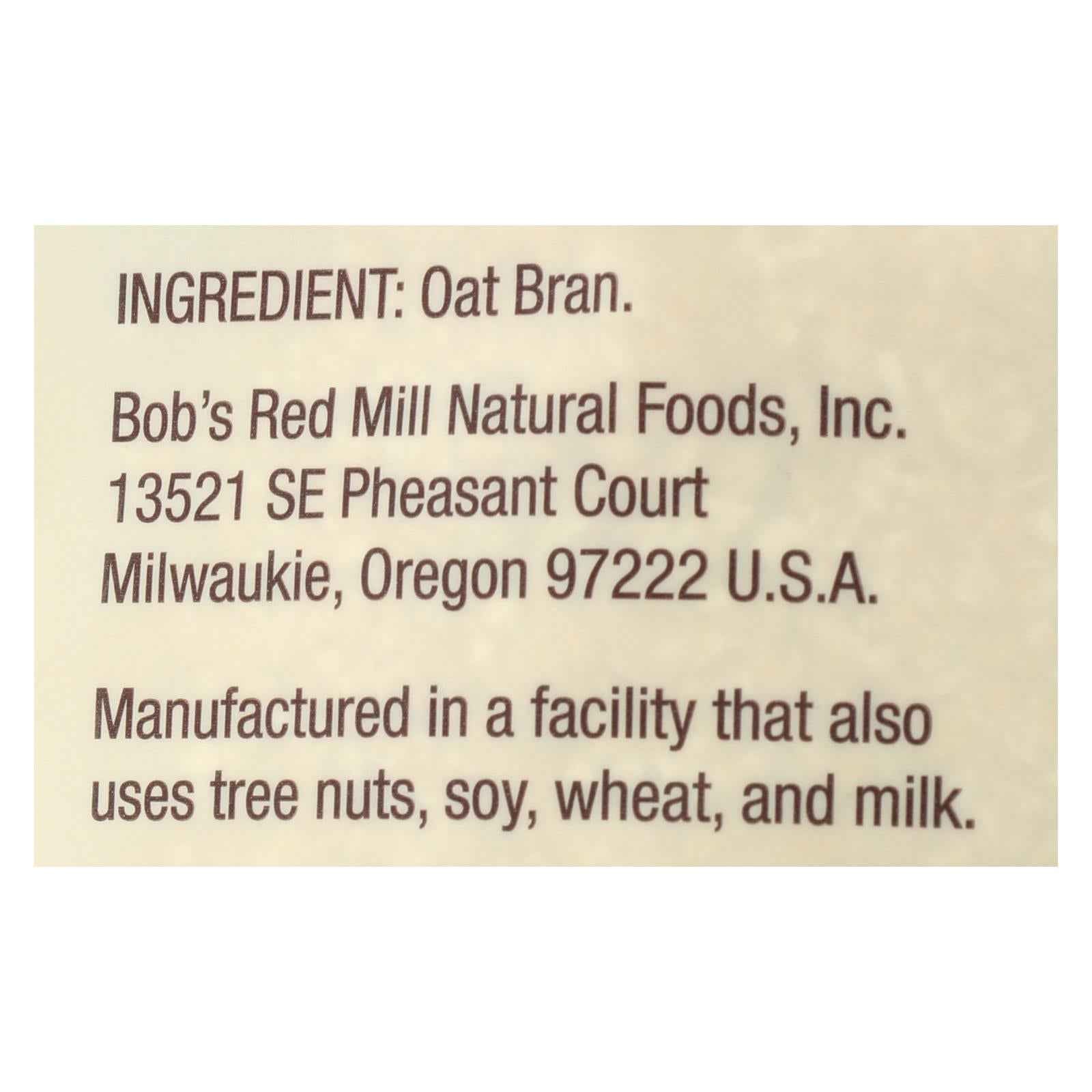 Bob's Red Mill - Oat Bran Hot Cereal - Case Of 4-40 Oz.