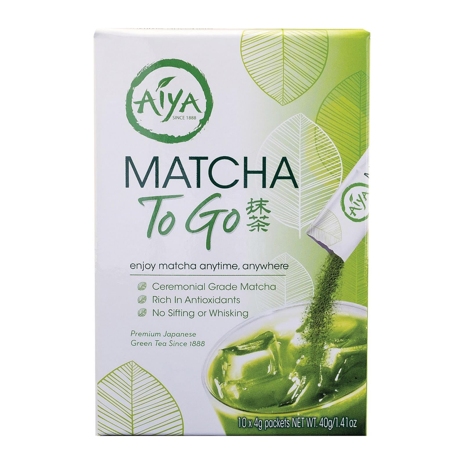 Aiya Tea - Stick - Matcha To Go - Case Of 8 - 10 Count - GreatEagleInc