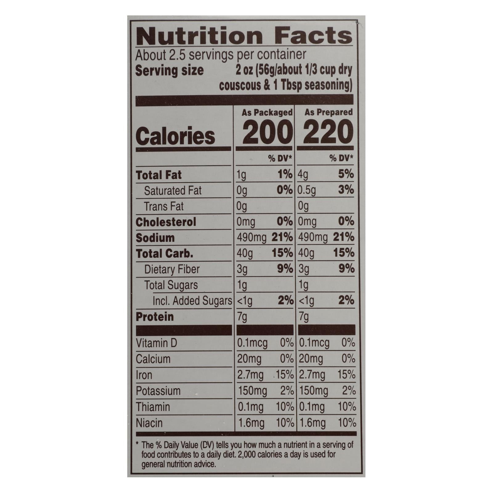 Near East Couscous Mix - Mediterranean Curry - Case Of 12 - 5.7 Oz. - GreatEagleInc