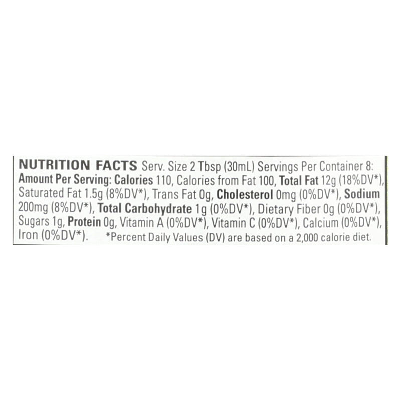 Organic Ville Organic Dressing - Dairy Free Ranch Vinaigrette - Case Of 6 - 8 Fl Oz. - GreatEagleInc