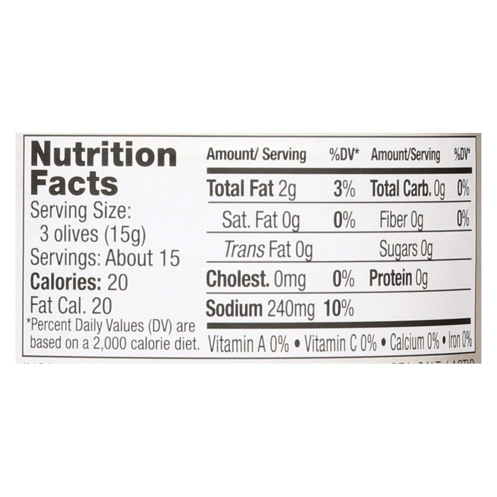 Jeff's Garden - Castelvetrano Olives - Pitted - Case Of 6 - 5.5 Oz. - GreatEagleInc