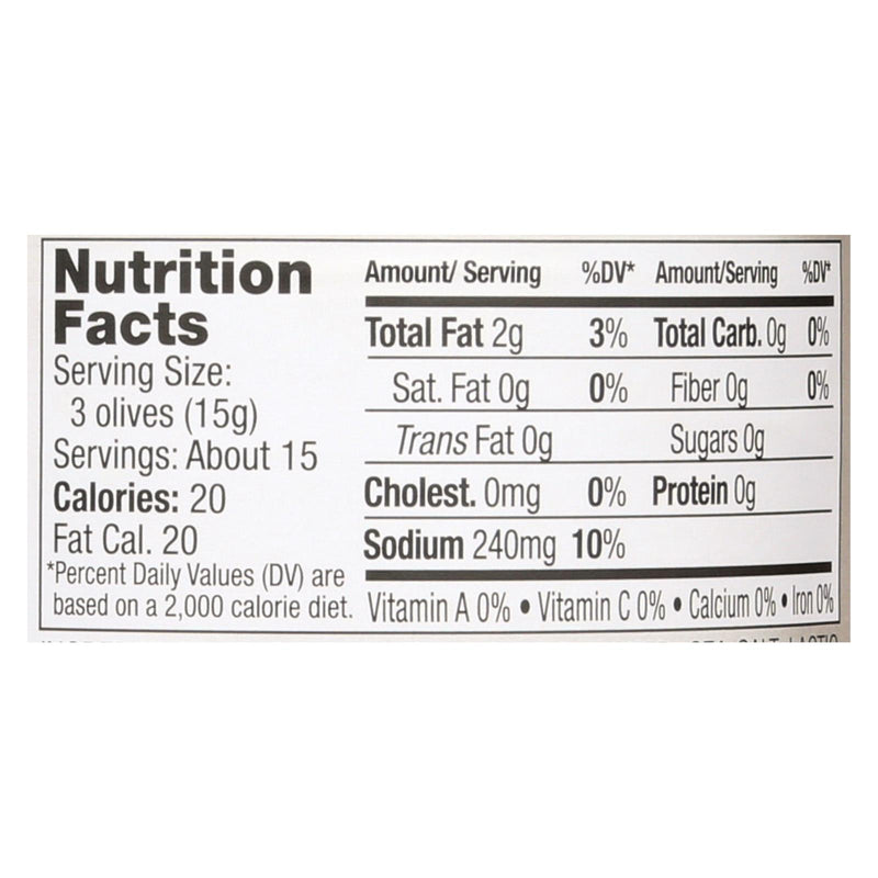 Jeff's Garden - Castelvetrano Olives - Pitted - Case Of 6 - 5.5 Oz. - GreatEagleInc