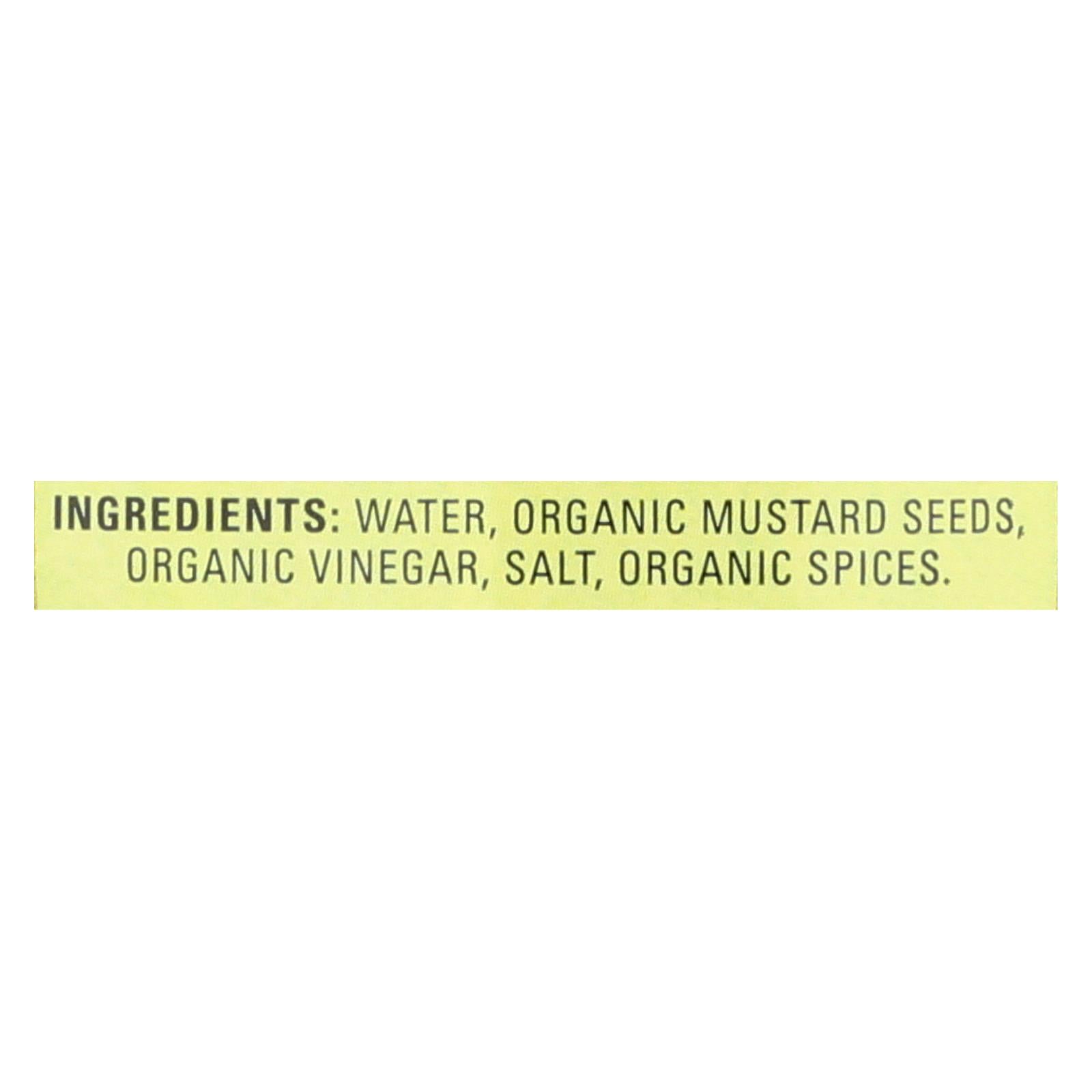 Organic Ville Organic Mustard - Stone Ground - Case Of 12 - 12 Oz. - GreatEagleInc