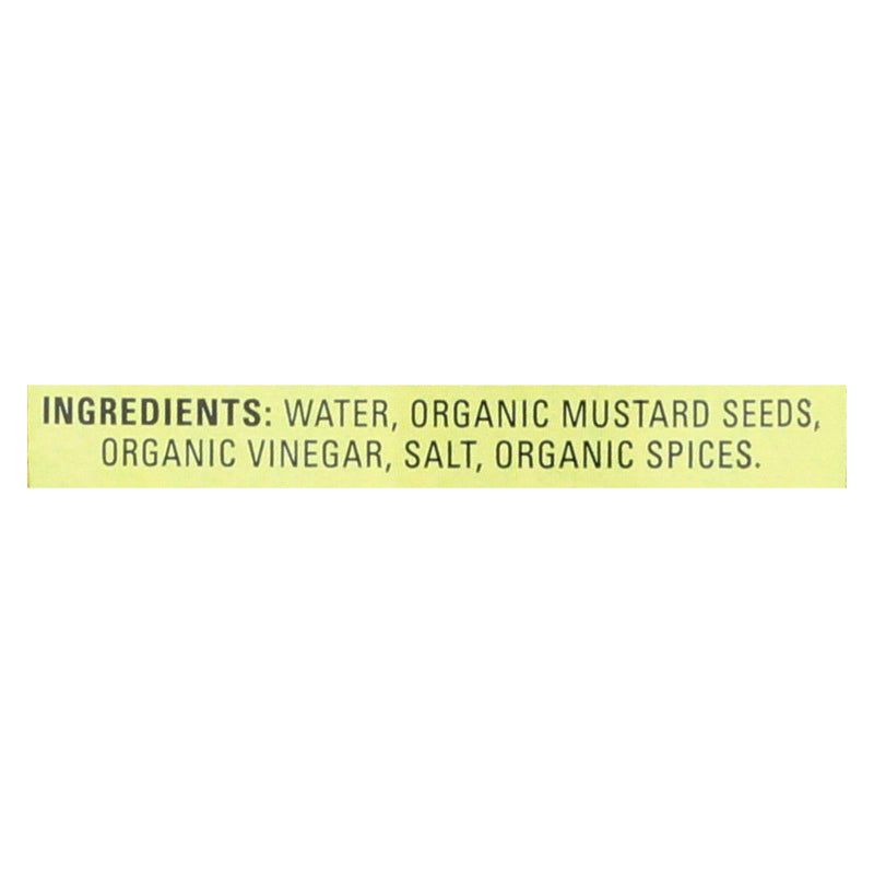Organic Ville Organic Mustard - Stone Ground - Case Of 12 - 12 Oz. - GreatEagleInc