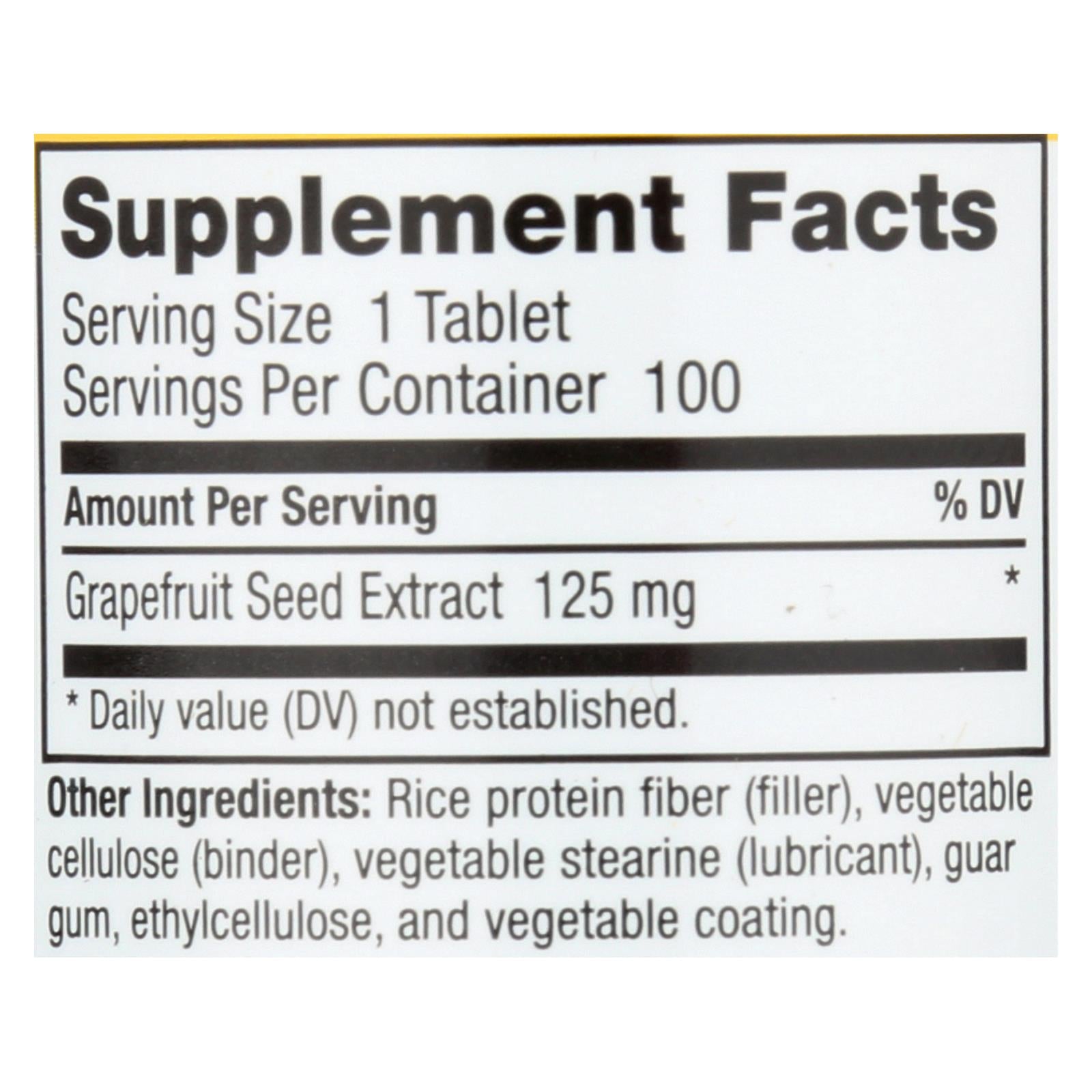 Nutribiotic - Supp Grapefruit Seed Extrct 125 - 1 Each 1-100 Ct - GreatEagleInc
