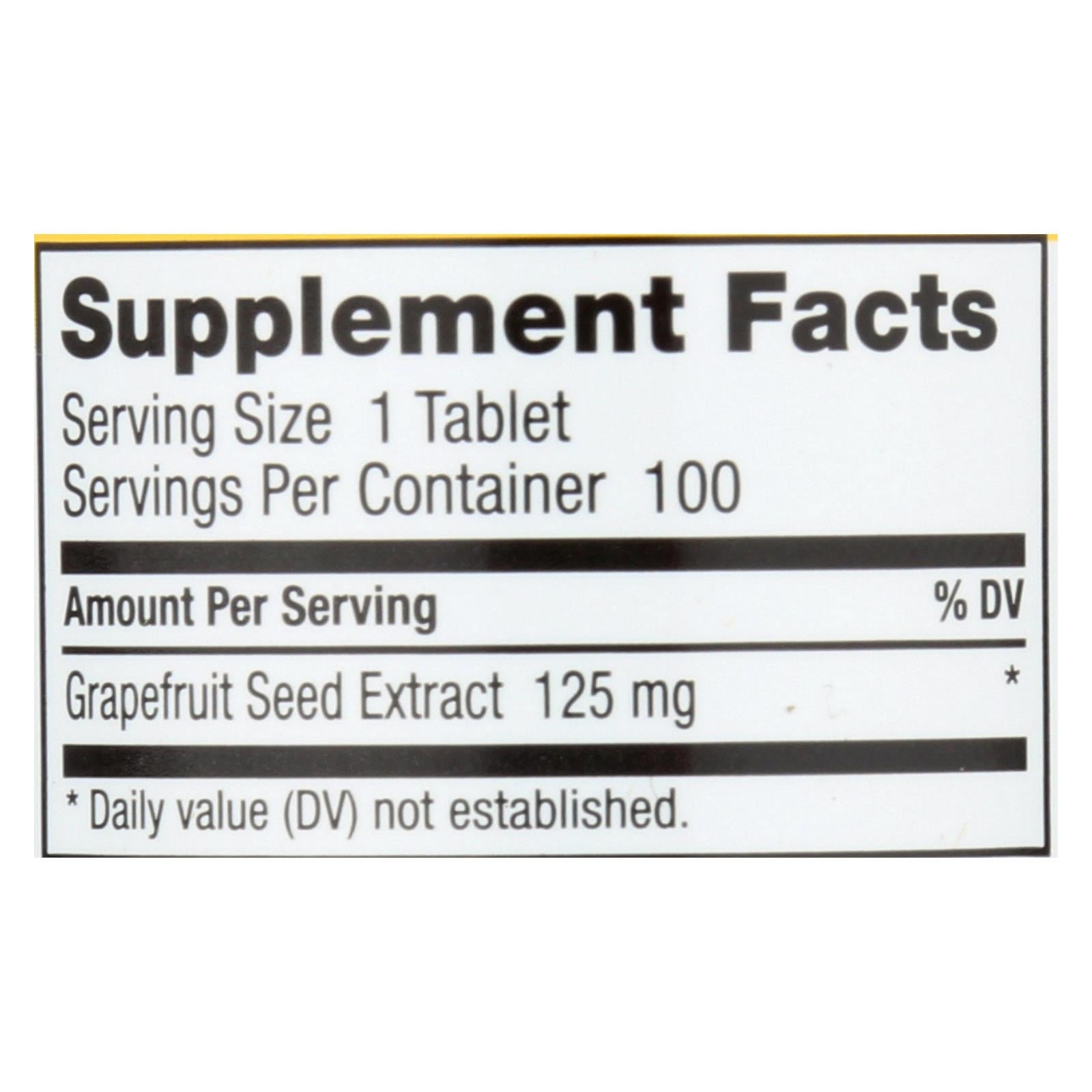 Nutribiotic - Supp Grapefruit Seed Extrct 125 - 1 Each 1-100 Ct - GreatEagleInc