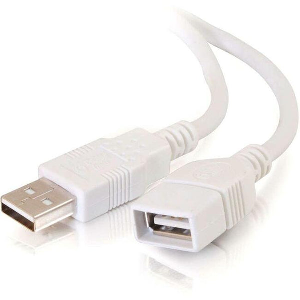 C2G 3m USB Extension Cable - USB 2.0 A to A - Male to Female - 10ft White Default Title