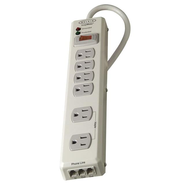 Belkin 6-Outlet Metal Surge Protector - GreatEagleInc