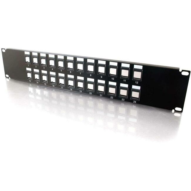 C2G 24-Port Blank Keystone/Multimedia Patch Panel - GreatEagleInc