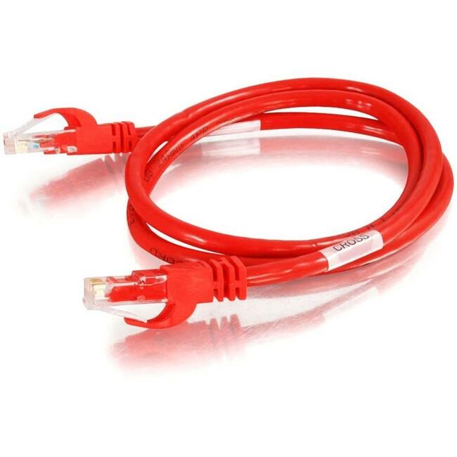 C2G-10ft Cat6 Snagless Crossover Unshielded (UTP) Network Patch Cable - Red