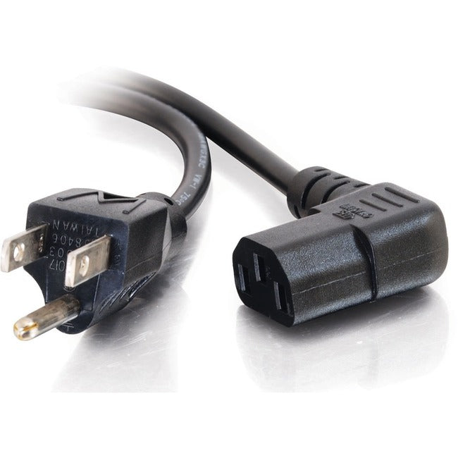 C2G 10ft 18 AWG Universal Right Angle Power Cord (NEMA 5-15P to IEC320C13R) Default Title