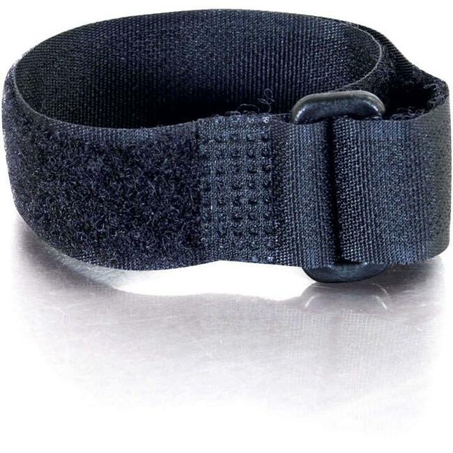 C2G 11in Hook-and-Loop Cable Management Straps - Black - 12pk - Computers & Electronics