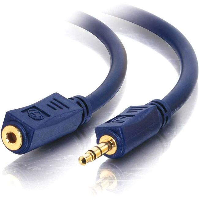 C2G 3ft Velocity 3.5mm M/F Stereo Audio Extension Cable Default Title