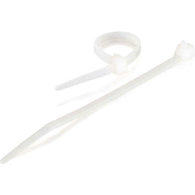 C2G 7.75in Releasable/Reusable Cable Ties - White - 50pk - GreatEagleInc