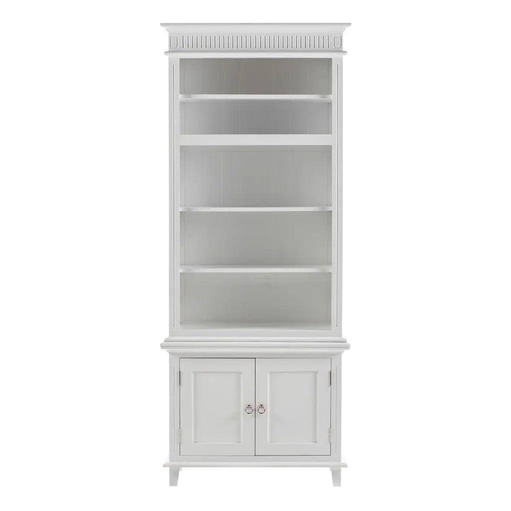 87" Antiqued White Solid Wood Seven Door Pantry Or Storage Closet Homeroots Kitchen & Dining