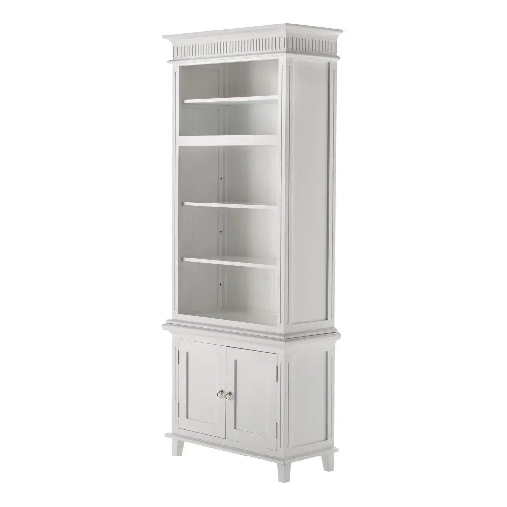 87" Antiqued White Solid Wood Seven Door Pantry Or Storage Closet Homeroots Kitchen & Dining