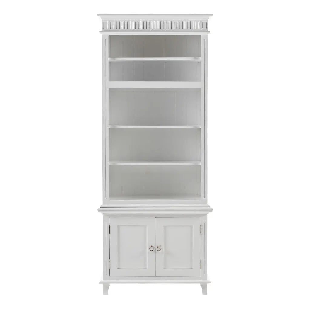 87" Antiqued White Solid Wood Seven Door Pantry Or Storage Closet Homeroots Kitchen & Dining