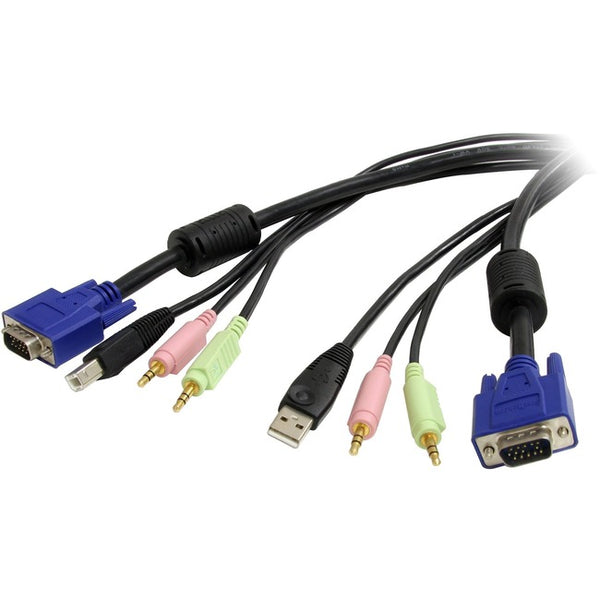 StarTech.com 6 ft 4-in-1 USB VGA KVM Switch Cable with Audio - GreatEagleInc