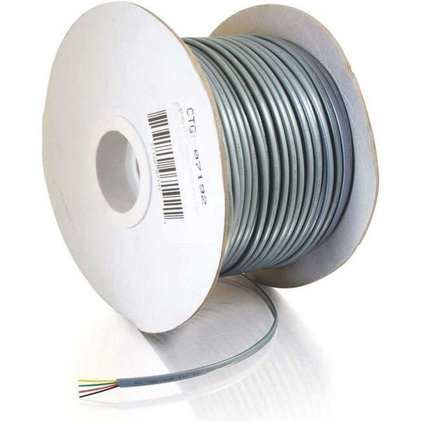 C2G 500ft 28 AWG 4-Conductor Silver Satin Modular Cable Reel Default Title