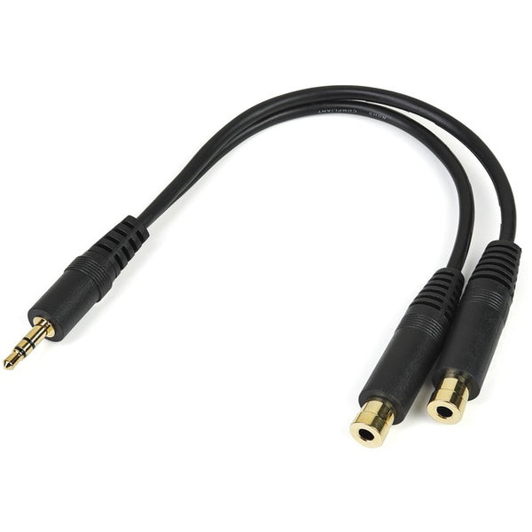 StarTech.com Stereo Splitter Cable - Phono Stereo 3.5mm (M) - Phono 2x Stereo (F) - 6in - Computers & Electronics