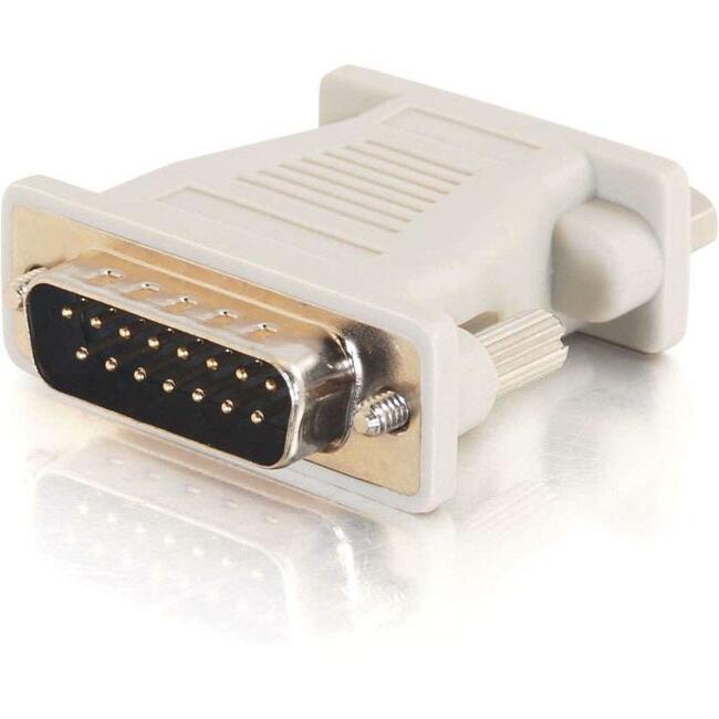 C2G DB15M to VGA HD15F Adapter - 1 x HD-15 Female - 1 x DB-15 Male - Beige Default Title