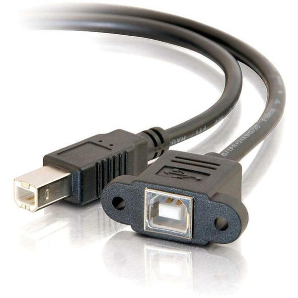 C2G 2ft Panel-Mount USB 2.0 B Female to B Male Cable Default Title