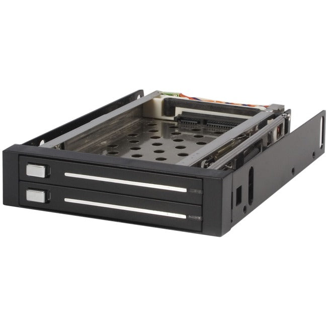 StarTech.com 2 Drive 2.5in Trayless Hot Swap SATA Mobile Rack Backplane - Storage bay adapter - black - GreatEagleInc