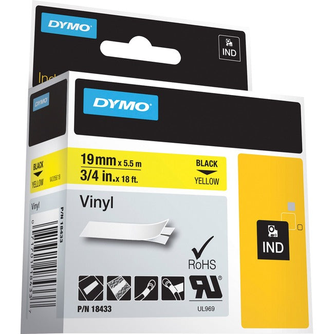 Dymo Colored Industrial Rhino Vinyl Labels - GreatEagleInc
