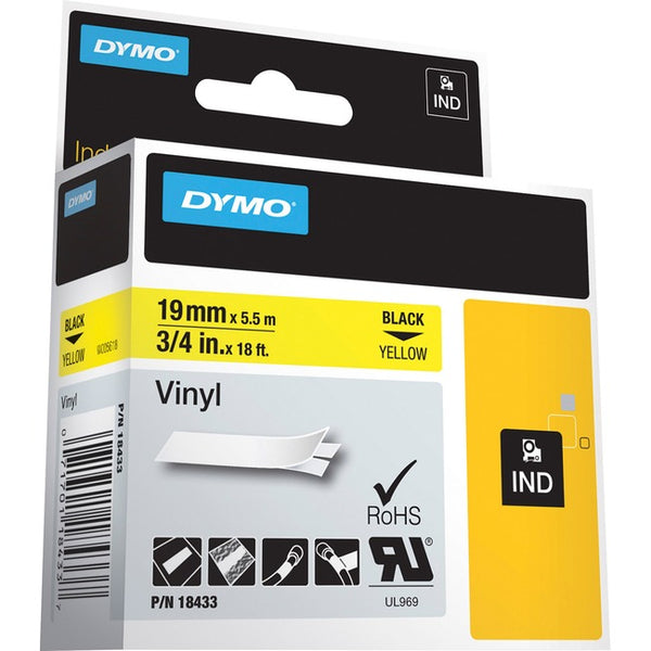 Dymo Colored Industrial Rhino Vinyl Labels - GreatEagleInc